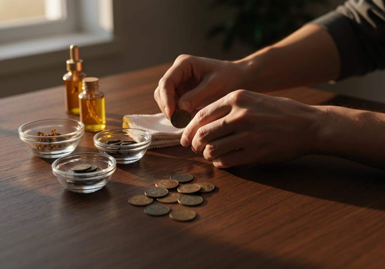 comment nettoyer des pièces de monnaie noircies