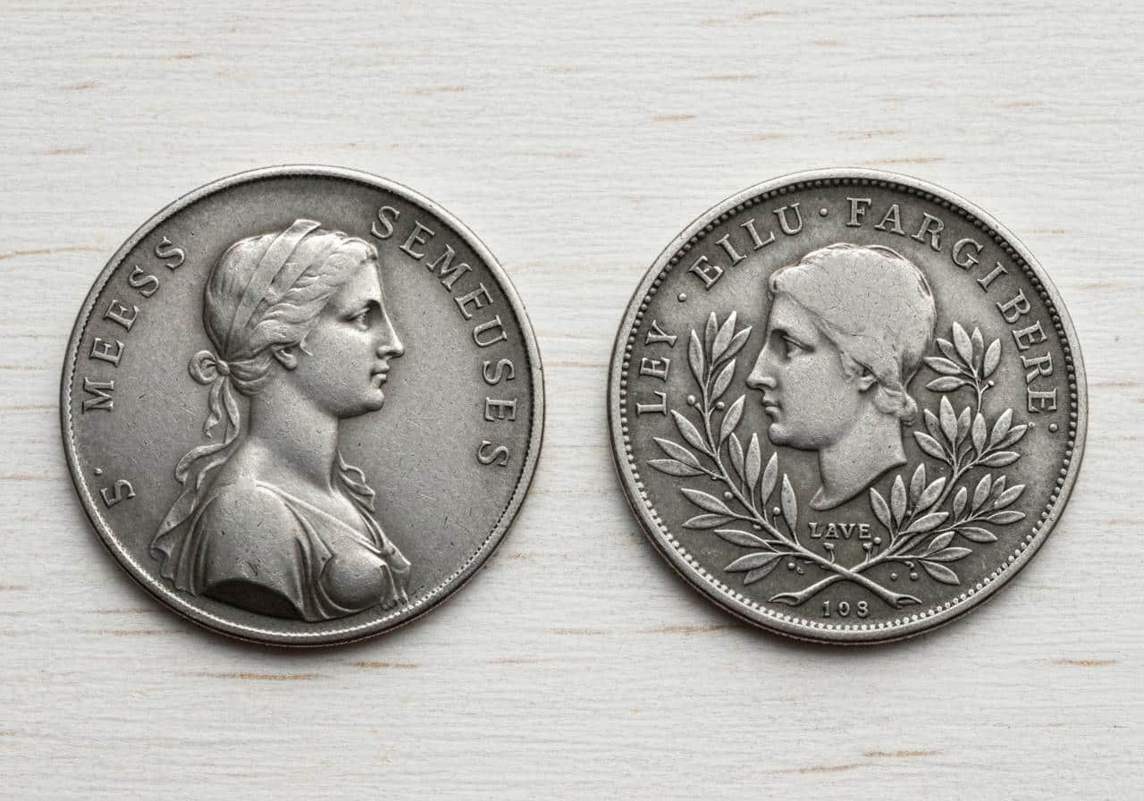 Pièce 5 francs Semeuse argent avers revers détail