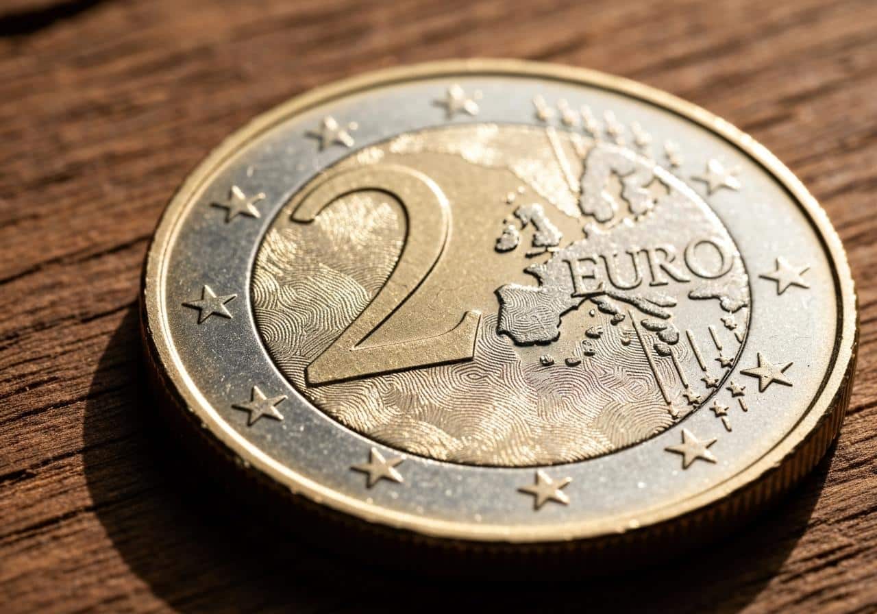 Pièce 2 euros commémorative JO Paris 2024 gros plan